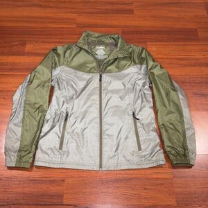 L.L. Bean Green and Gray Windbreaker